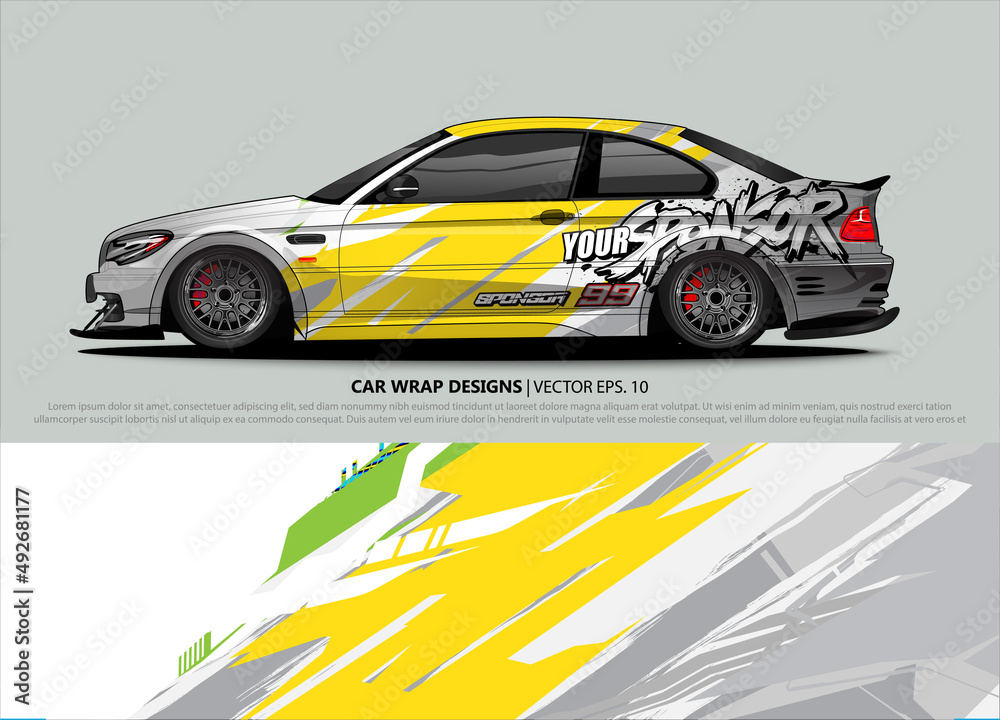 car graphic background vector. abstract lines vector with modern camouflage design concept  for truck and vehicles graphics vinyl wrap 
