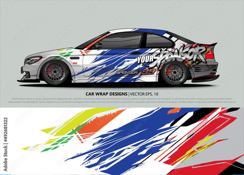 car graphic background vector. abstract lines vector with modern camouflage design concept  for truck and vehicles graphics vinyl wrap 
