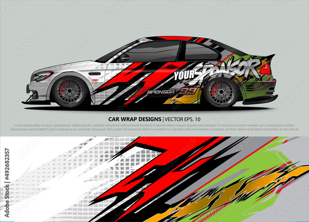 car graphic background vector. abstract lines vector with modern camouflage design concept  for truck and vehicles graphics vinyl wrap 
