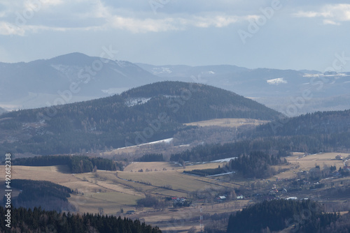 View of the Sudetes from Rudawy Janowickie - Sokolik Mountain