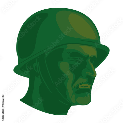 green soldier head