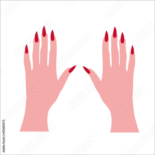Beautiful woman's hands with manicure