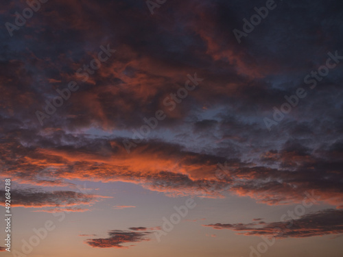 aethereal dreamy sunset with colorful clouds and sky © MariaClara
