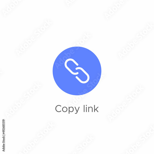 Copy Link Icon Vector Inspired by Tiktok. Chain Sign Symbol
