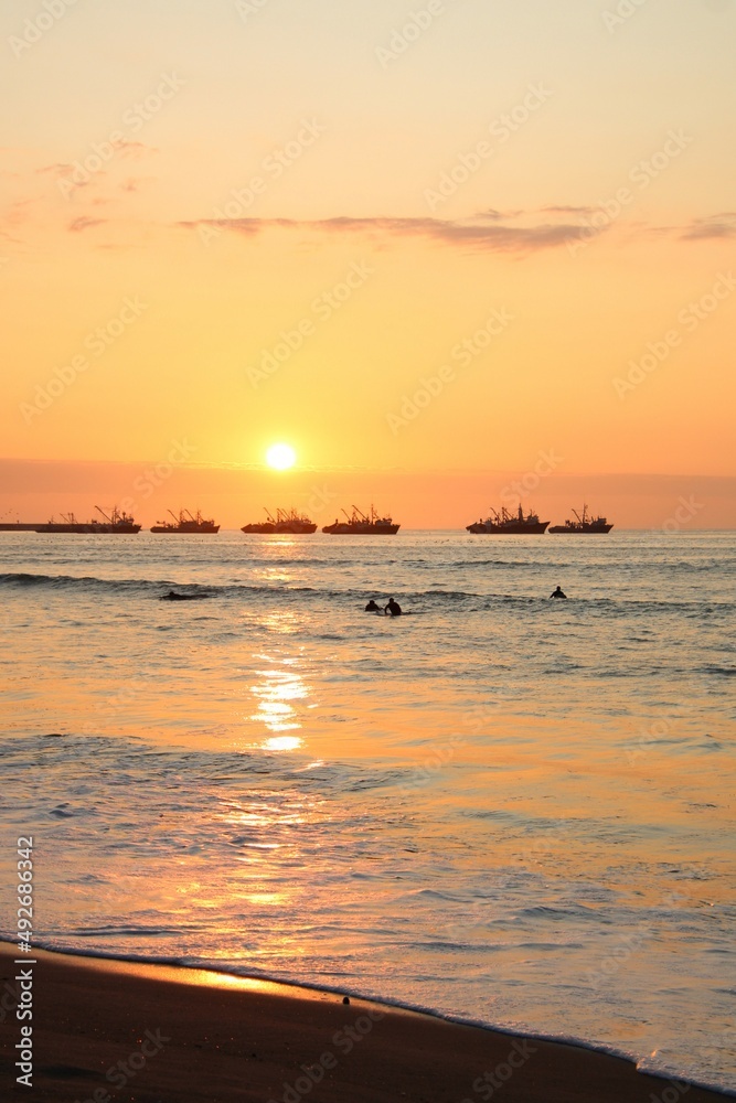 sunset over the sea