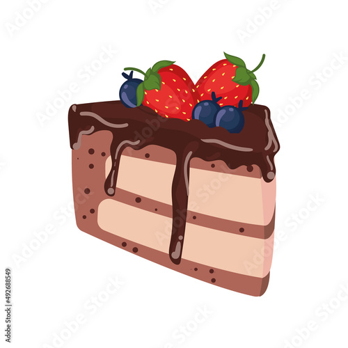 chocolate cake piece