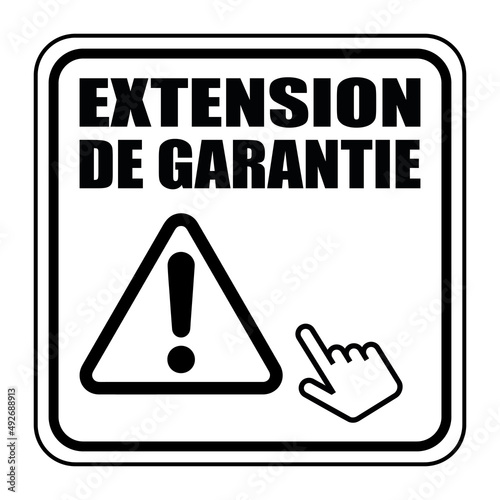 Logo extension de garantie. photo