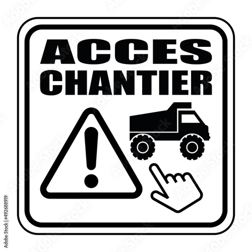 Logo accès chantier.