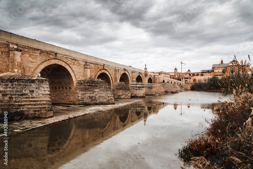 The Roman Bridge and the Calahorra Tower in Cordoba, Spain