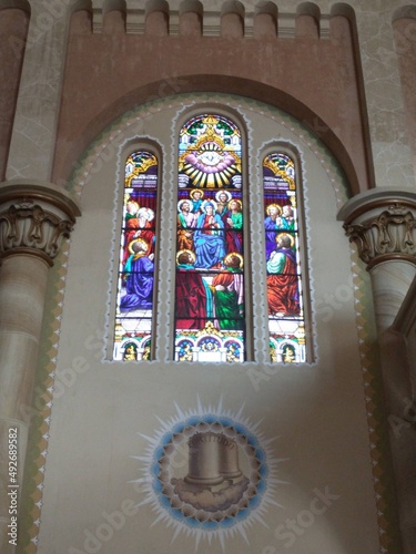 stained glass window in church