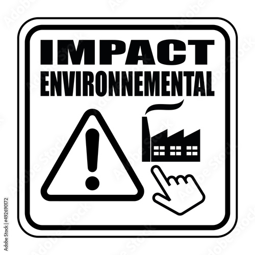 Logo impact environnemental. photo