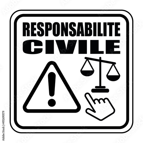 Logo responsabilité civile. photo