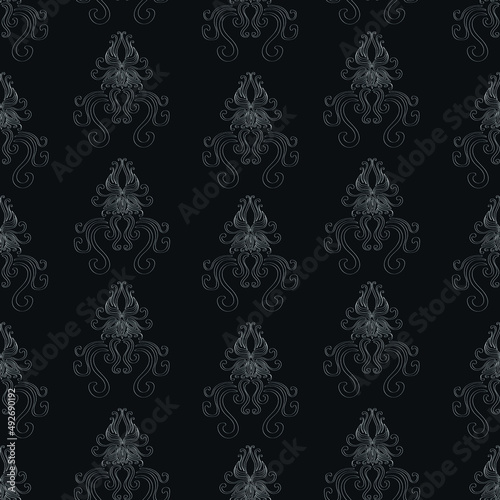 A beautiful seamless pattern. Cute patterns and swirls. Pattern for wallpaper and backgrounds