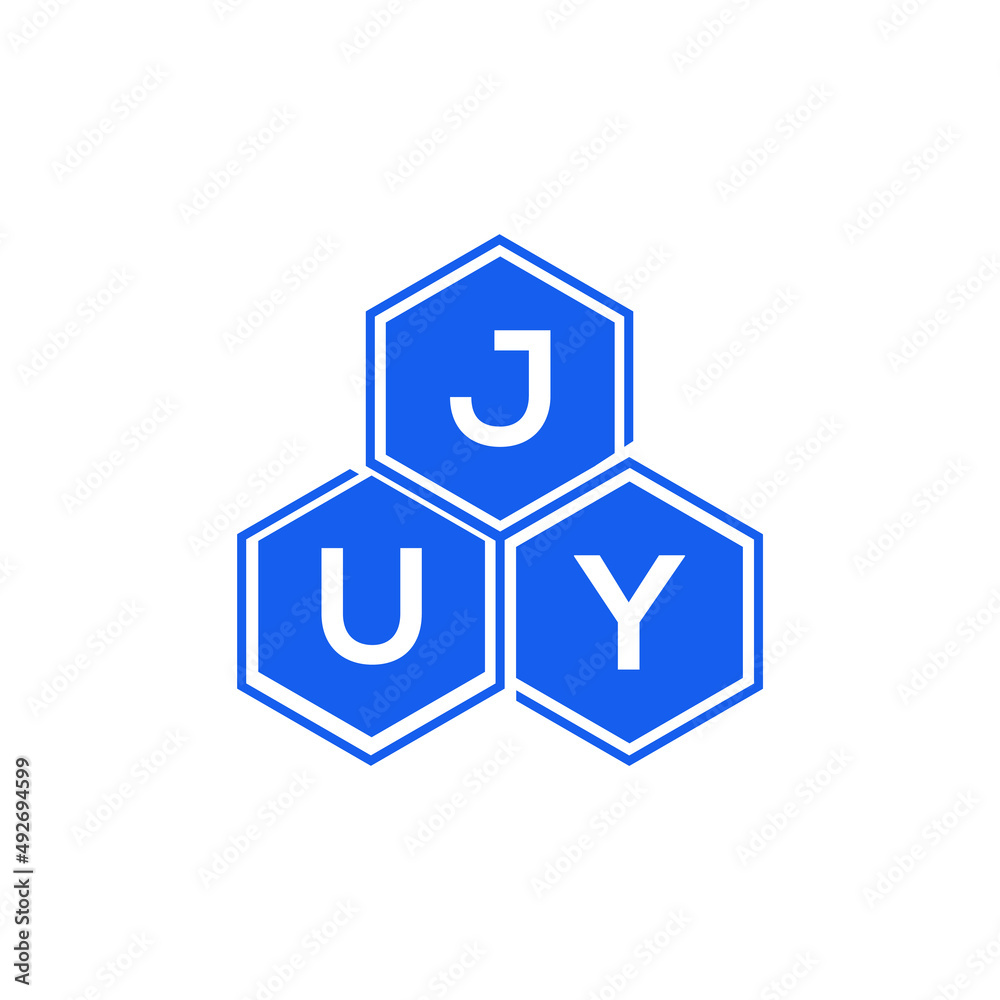 JUY letter logo design on White background. JUY creative initials letter logo concept. JUY letter design. 