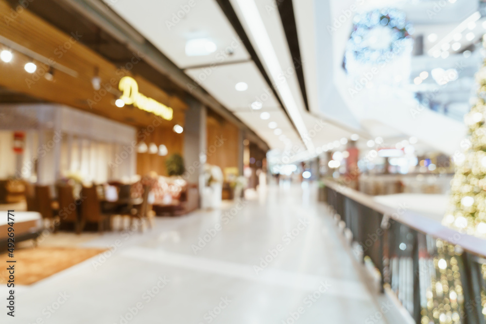abstract blur luxury shopping mall and retail store