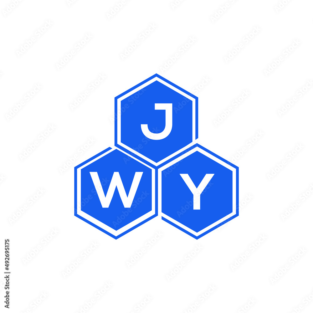 Fototapeta premium JWY letter logo design on White background. JWY creative initials letter logo concept. JWY letter design. 