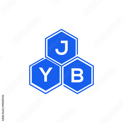 JYB letter logo design on White background. JYB creative initials letter logo concept. JYB letter design. 