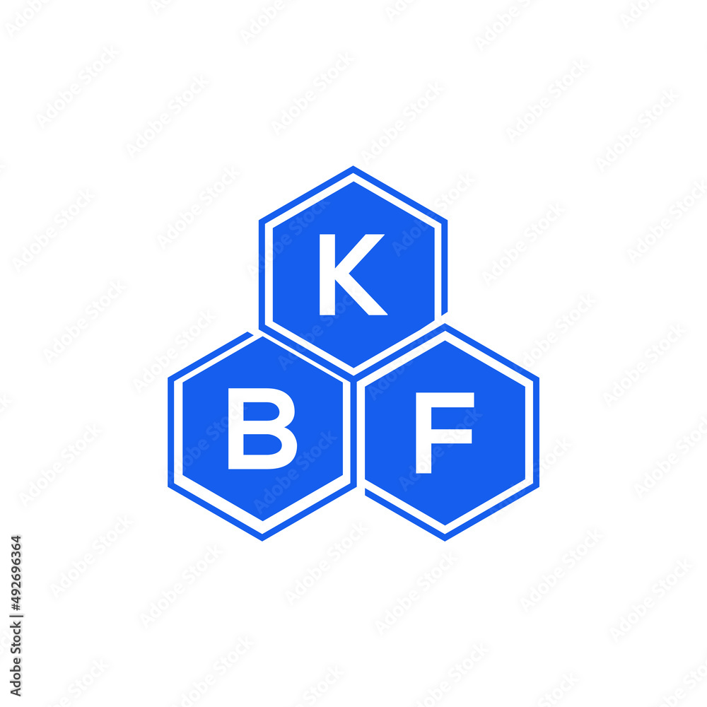 KBF letter logo design on White background. KBF creative initials letter logo concept. KBF letter design. 