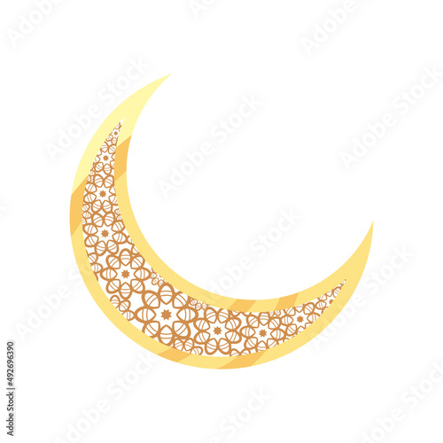 flat eid mubarak moon design