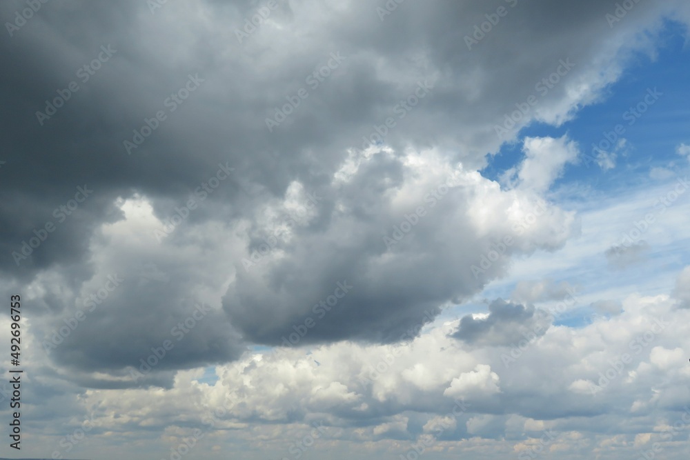 Beautiful cumulus clouds in blue sky, natural background Beautiful cumulus clouds in blue sky, natural background