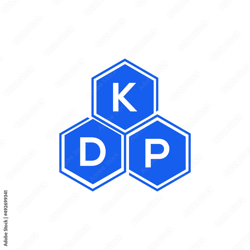 Fototapeta premium KDP letter logo design on White background. KDP creative initials letter logo concept. KDP letter design. 