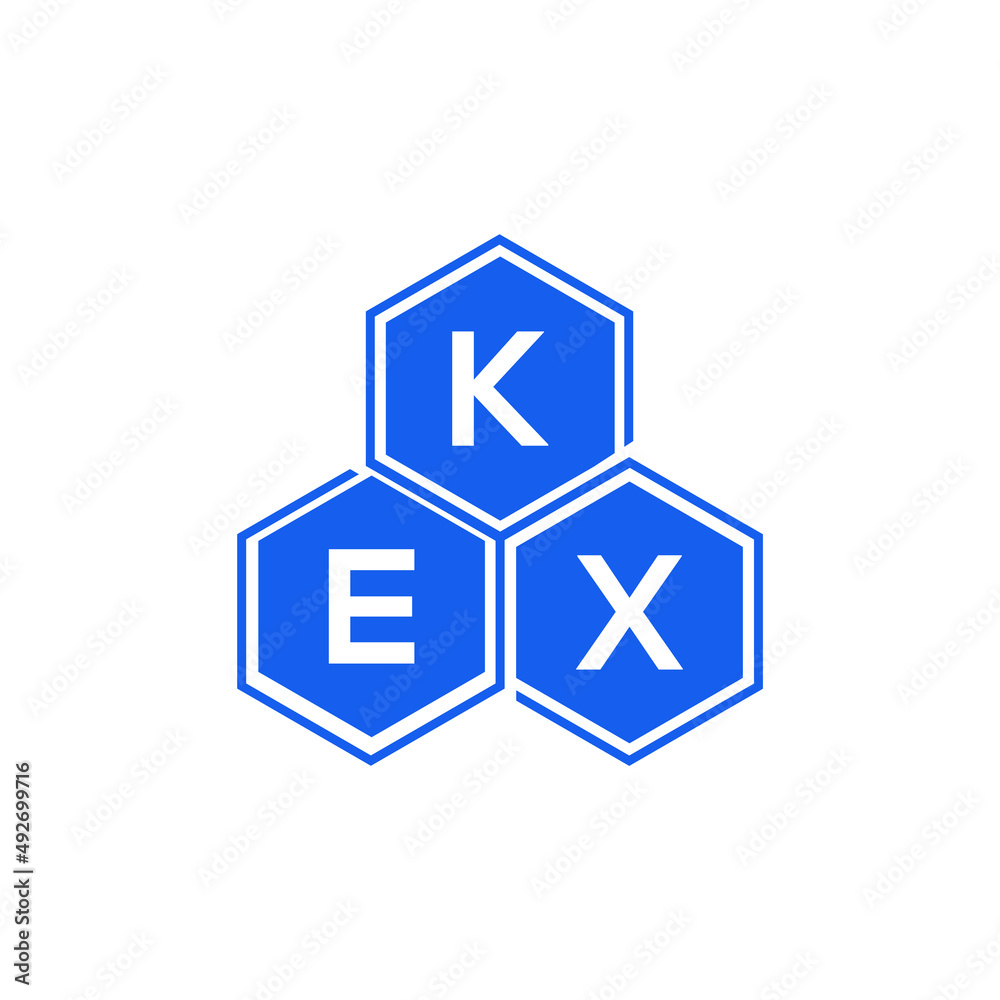 KEX letter logo design on White background. KEX creative initials letter logo concept. KEX letter design. 