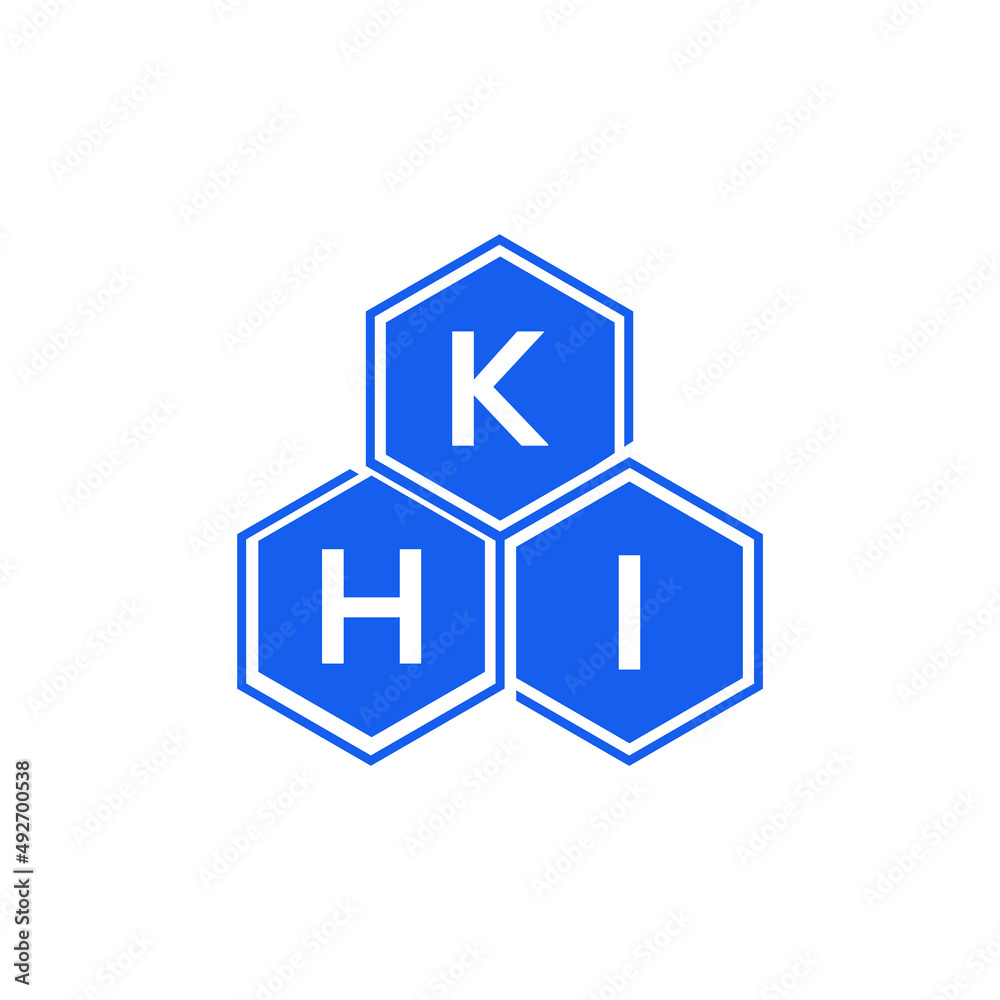 KHI letter logo design on White background. KHI creative initials letter logo concept. KHI letter design. 

