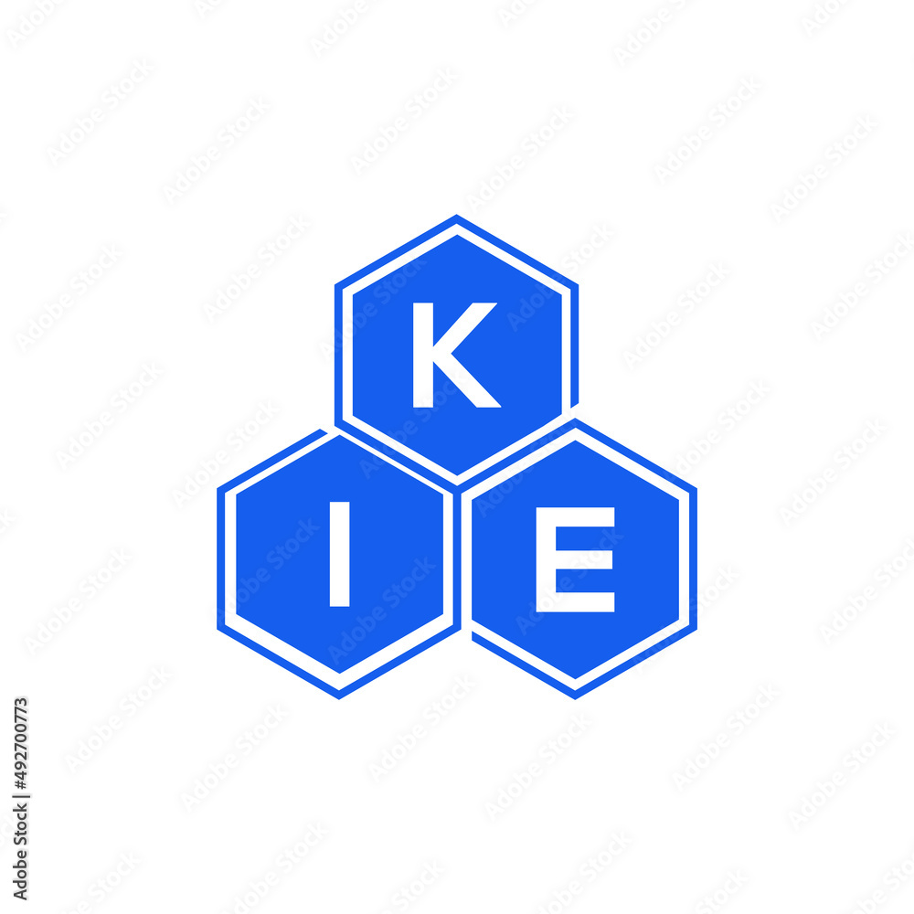 KIE letter logo design on White background. KIE creative initials letter logo concept. KIE letter design. 
