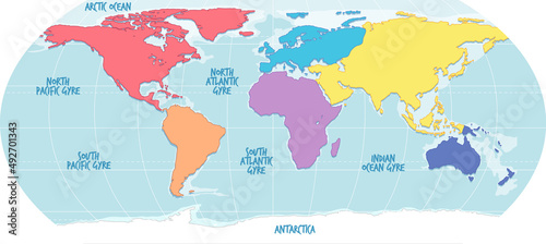 World map geography background