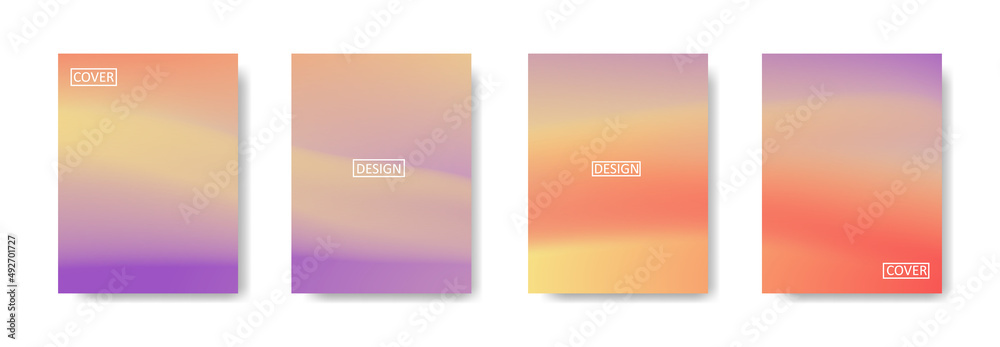 Collection of beautiful colorful abstract gradient backgrounds for poster flyer banner templates