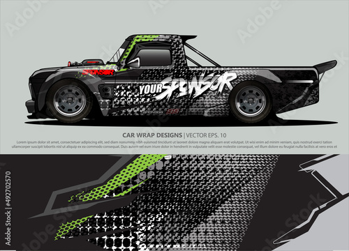 truck graphics. modern camouflage design for vehicle vinyl wrap 