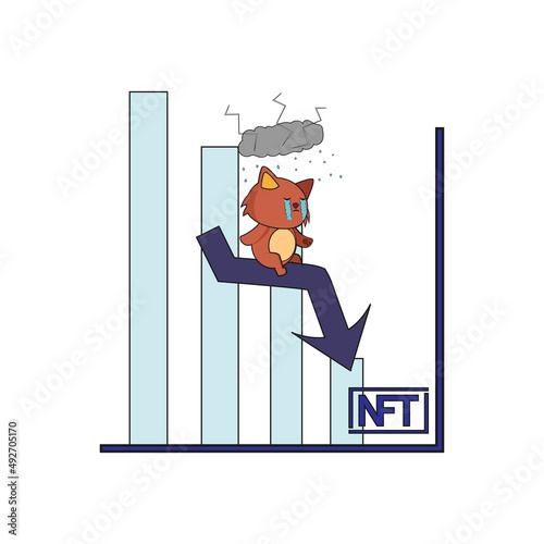 Isolated graphic animated ntf color art digital ilustration vector