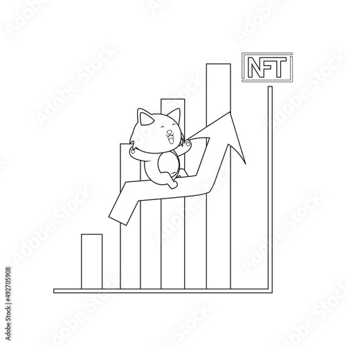 Isolated graphic animated ntf draw art digital ilustration vector