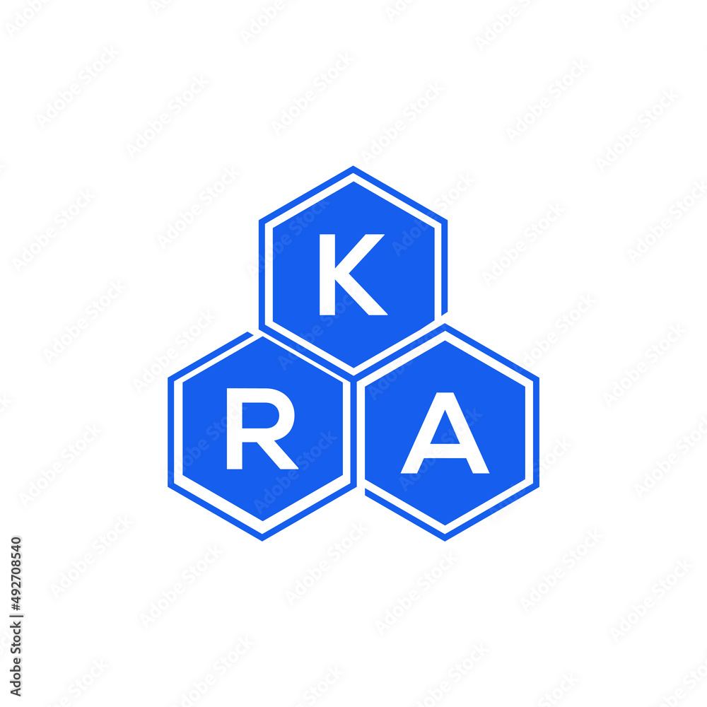 Obraz premium KRA letter logo design on White background. KRA creative initials letter logo concept. KRA letter design. 
