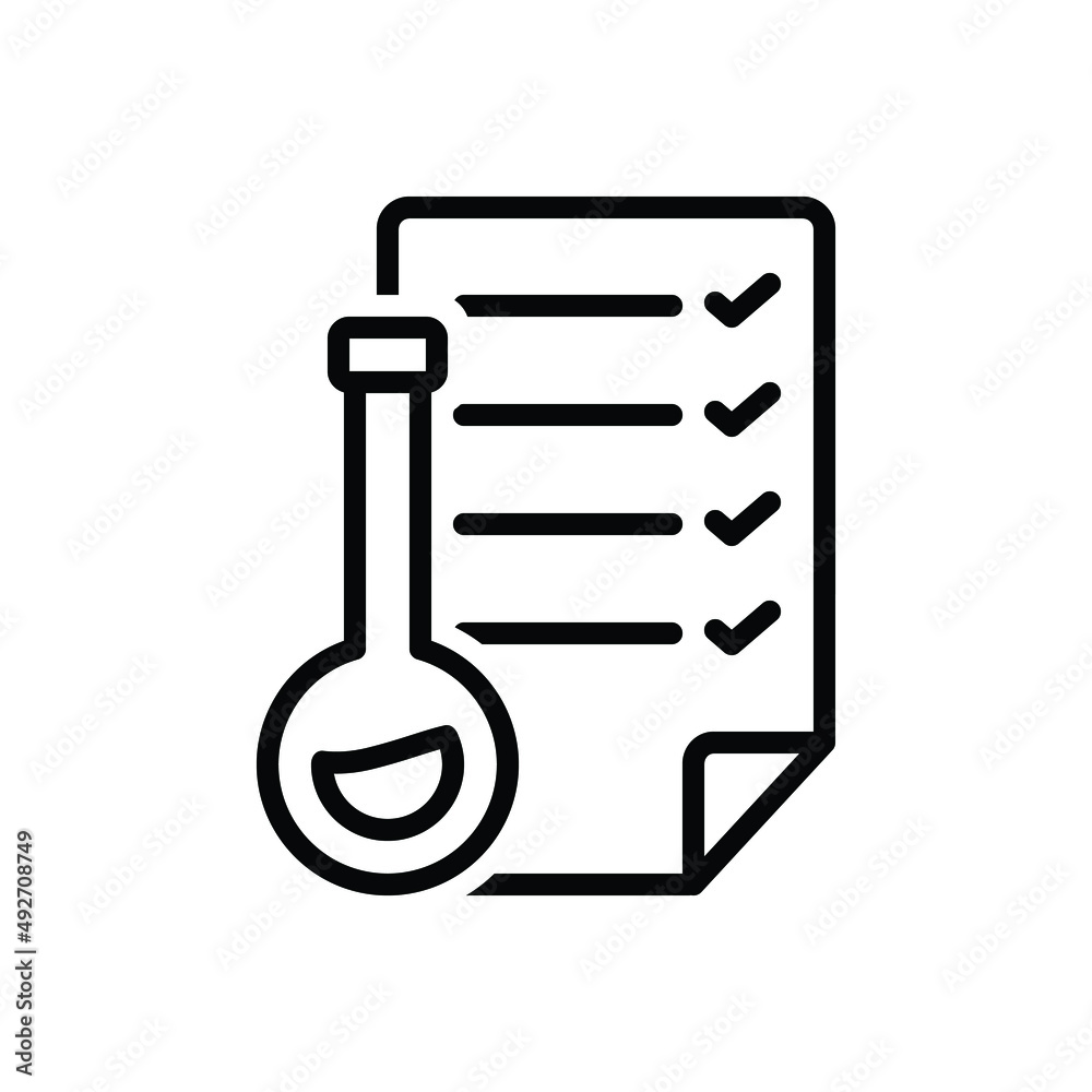 Black line icon for tests reflects Black line icon for tests reflects