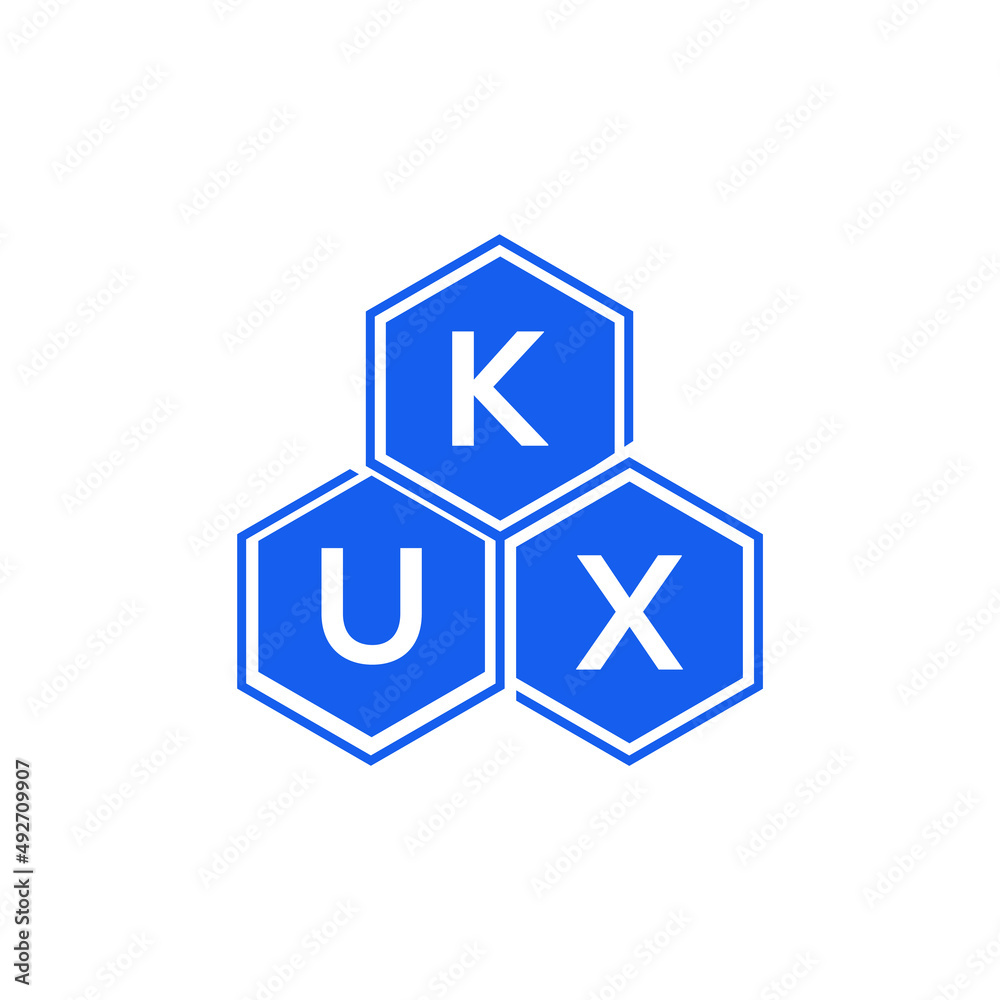KUX letter logo design on White background. KUX creative initials letter logo concept. KUX letter design. 
