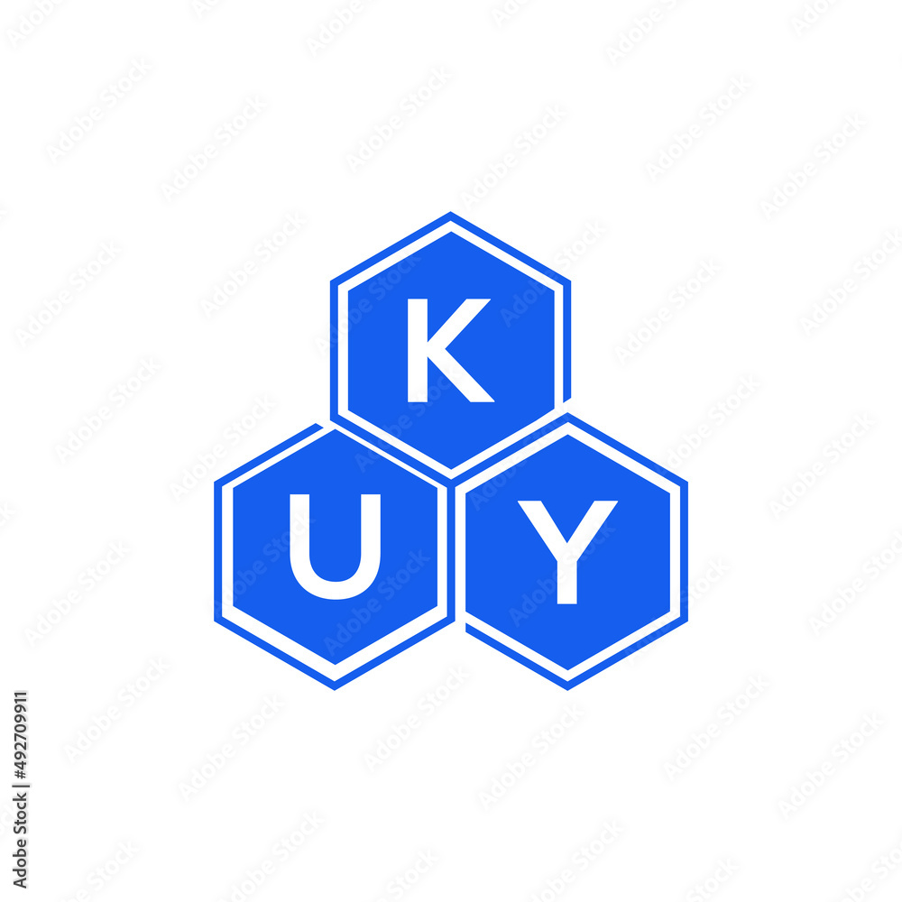KUY letter logo design on White background. KUY creative initials letter logo concept. KUY letter design. 
