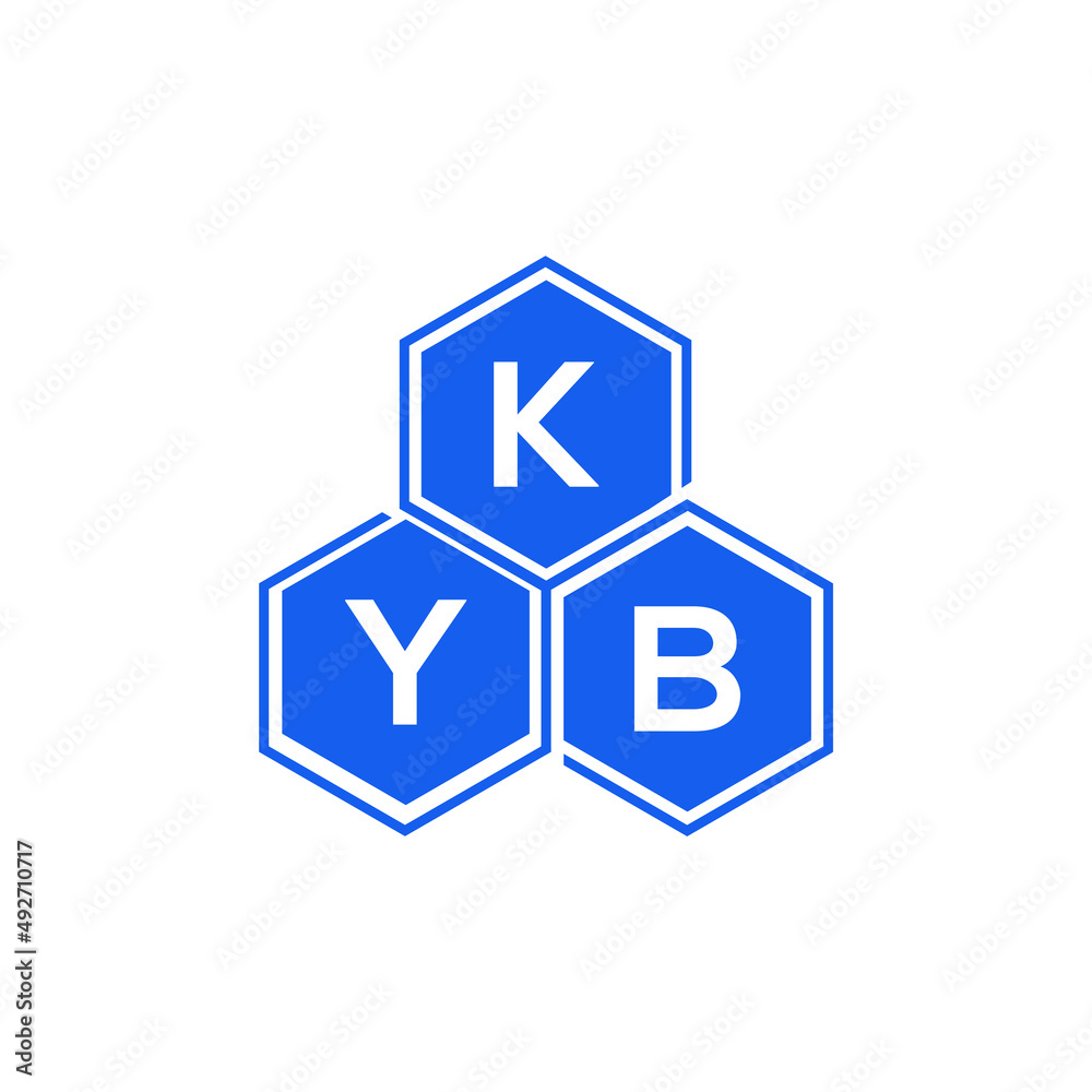 KYB letter logo design on White background. KYB creative initials letter logo concept. KYB letter design. 
