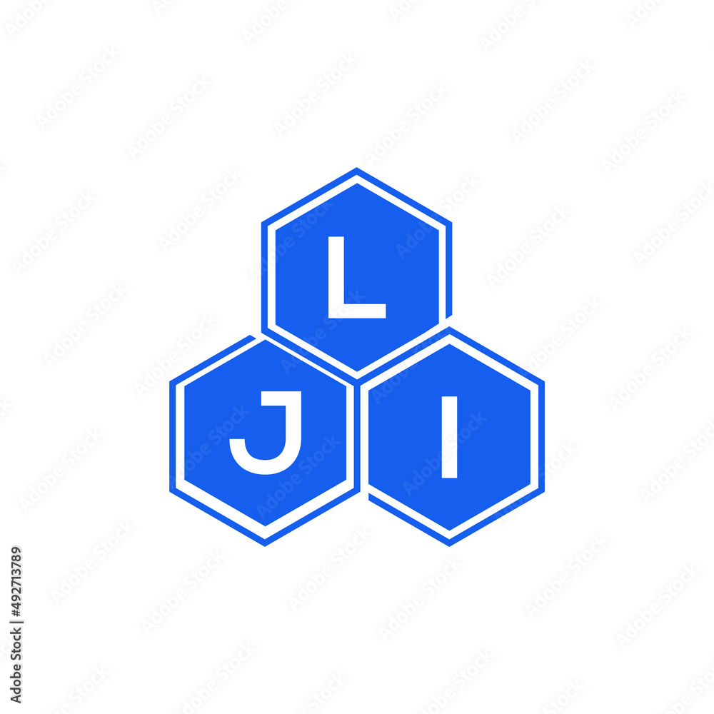 LJI letter logo design on White background. LJI creative initials letter logo concept. LJI letter design. 