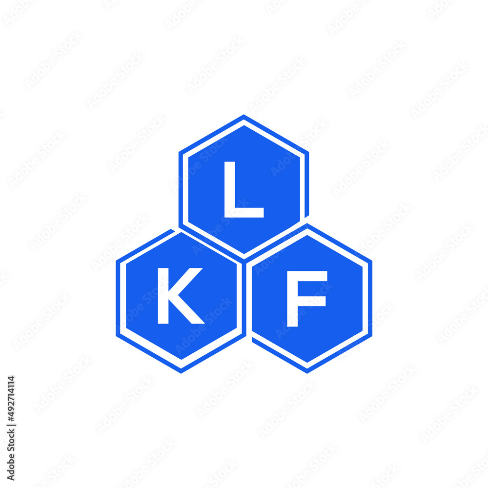 LKF letter logo design on White background. LKF creative initials letter logo concept. LKF letter design. 