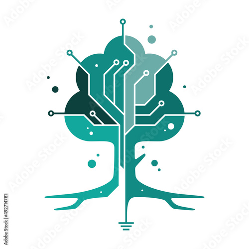 Circuit tree design. This can be used in companies such as innovative electronic device manufacturers or companies that works with technological or networking related things.