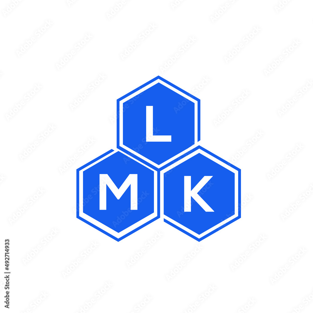 LMK letter logo design on White background. LMK creative initials letter logo concept. LMK letter design. 