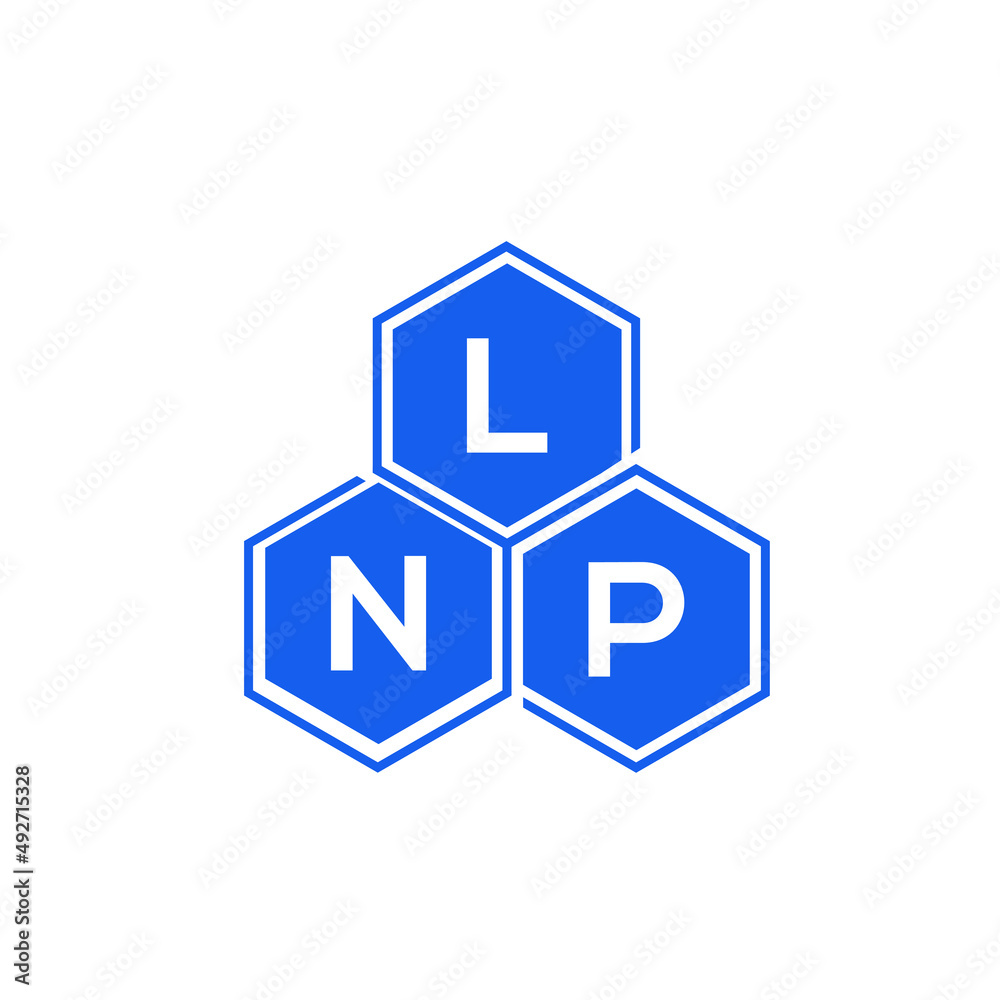 Obraz premium LNP letter logo design on White background. LNP creative initials letter logo concept. LNP letter design. 