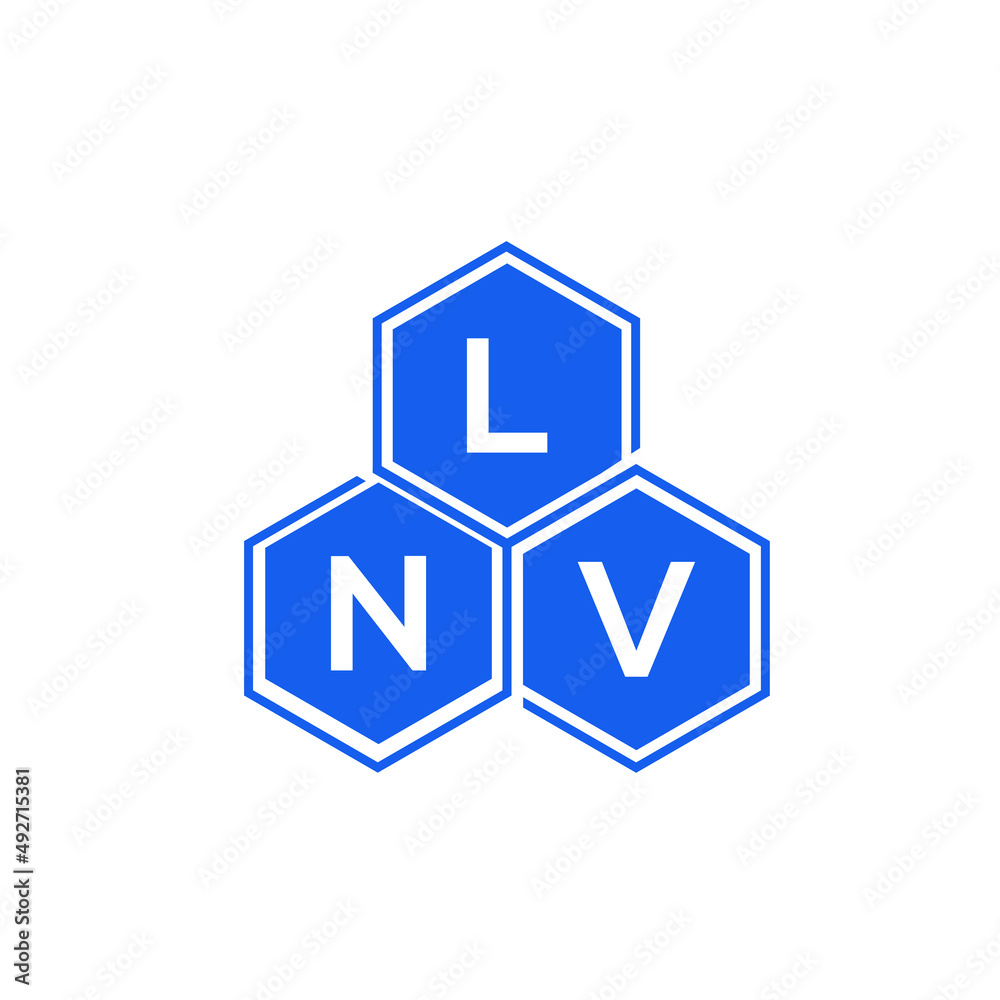 LNV letter logo design on White background. LNV creative initials letter logo concept. LNV letter design. 