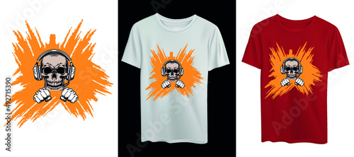 headphone tshirt design