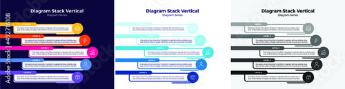 Infographic Diagram Stack Vertical