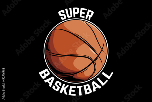 vector super basketball retro vintage