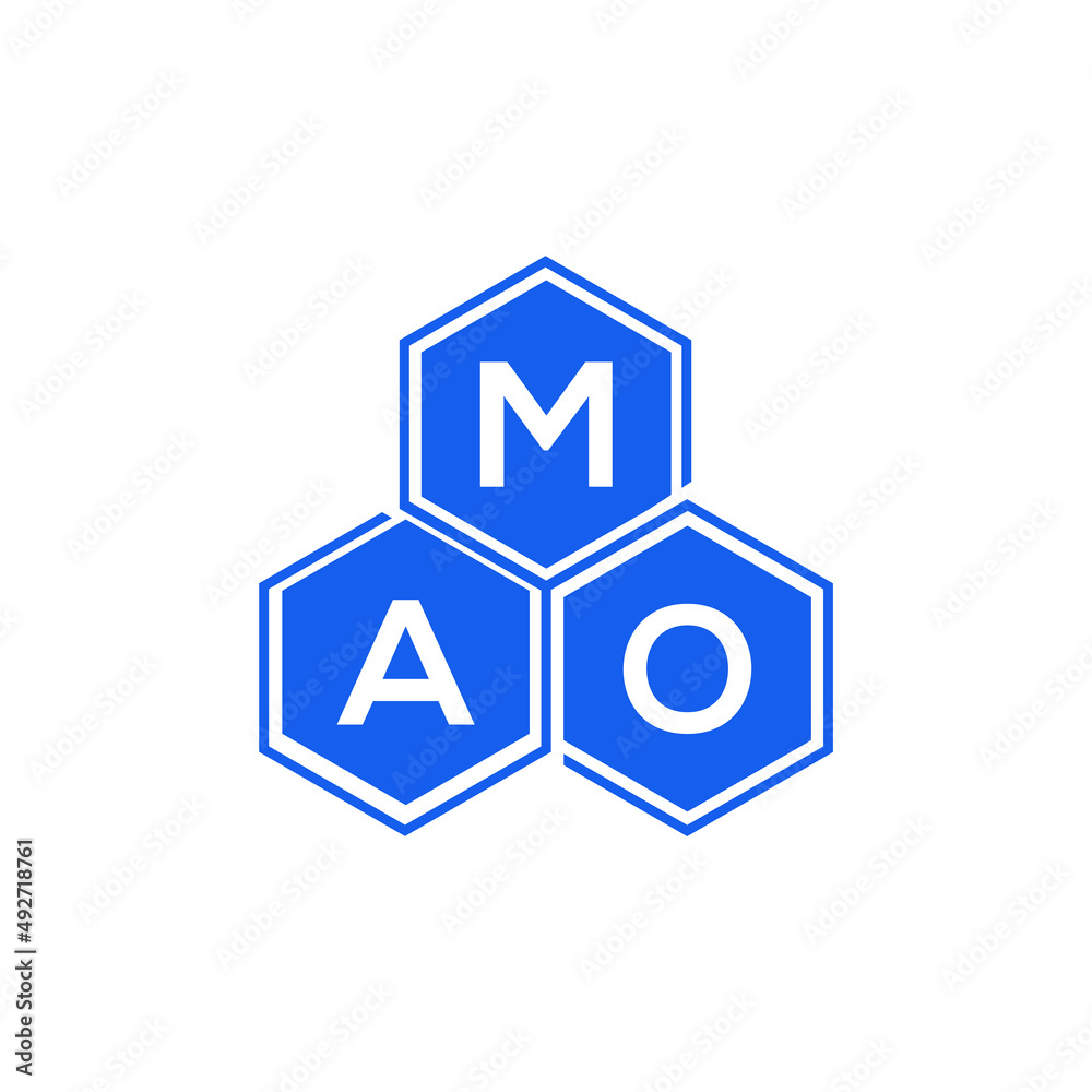 MAO letter logo design on White background. MAO creative initials letter logo concept. MAO letter design. MAO letter logo design on White background. MAO creative initials letter logo concept. MAO letter design.
