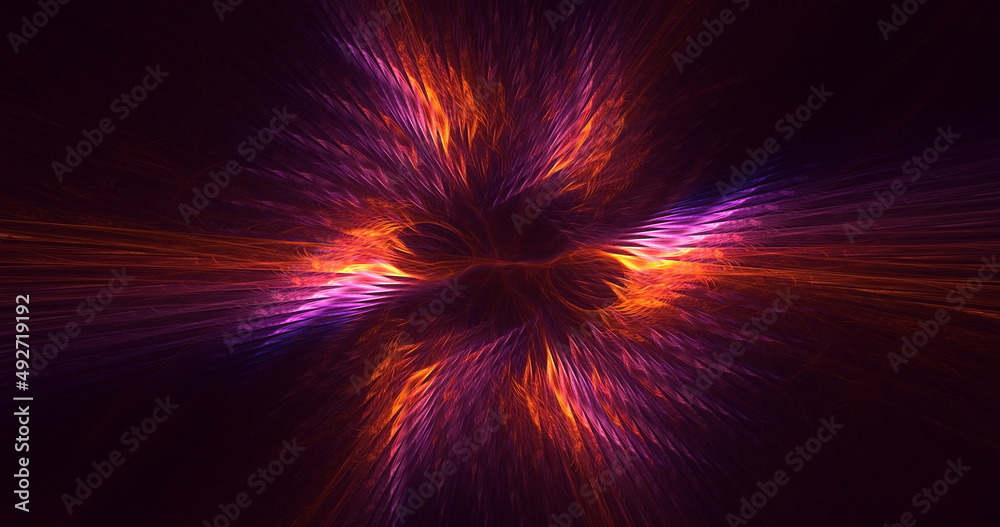 3D rendering abstract multicolor technology fractal light background 3D rendering abstract multicolor technology fractal light background