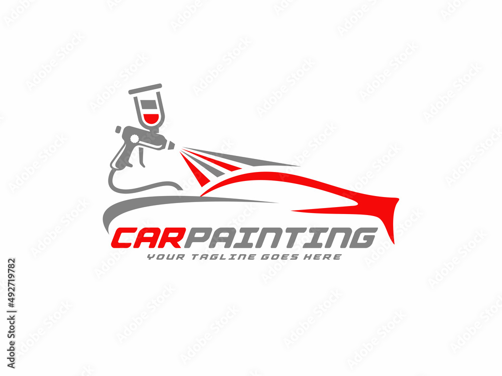 Car painting logo design vector illustration Car painting logo design vector illustration